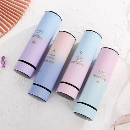 Stevvex 500ml gradient pastel thermos set of 4, blue and pink stainless steel on Tampa Home & Garden Store
