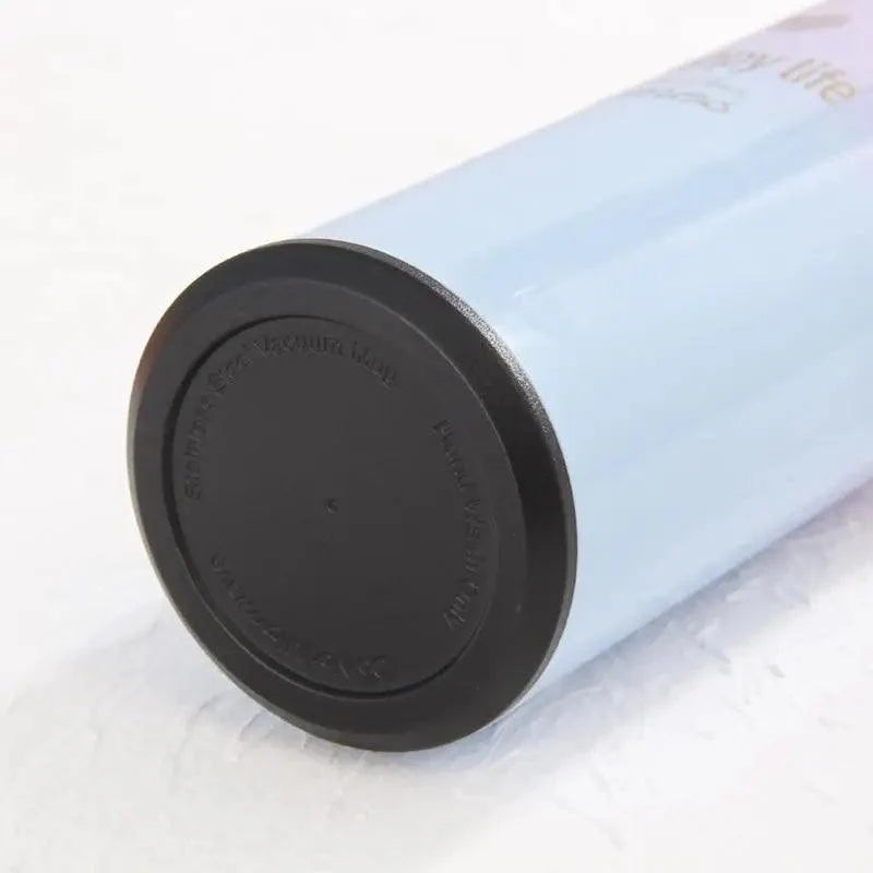 500ml blue stainless steel thermos bottle Stevvex with black lid LED temp display on Tampa Home & Garden Store