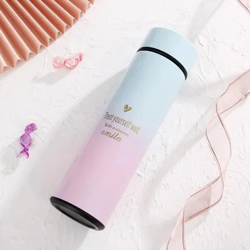 500ML gradient smart thermos water bottle Stevvex with LED temp display stainless steel on Tampa Home & Garden Store