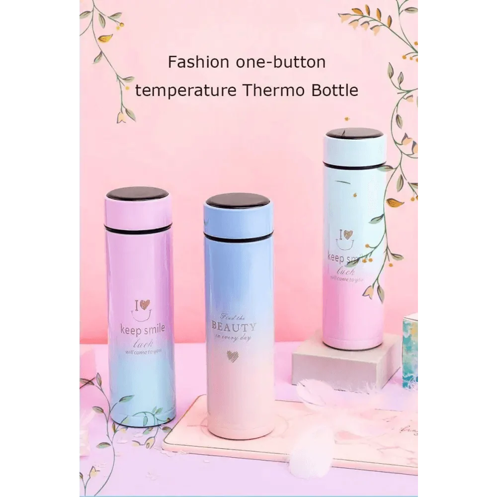 Stevvex 500ML smart thermos bottle trio with LED temp display, stainless steel gradient on Tampa Home & Garden Store