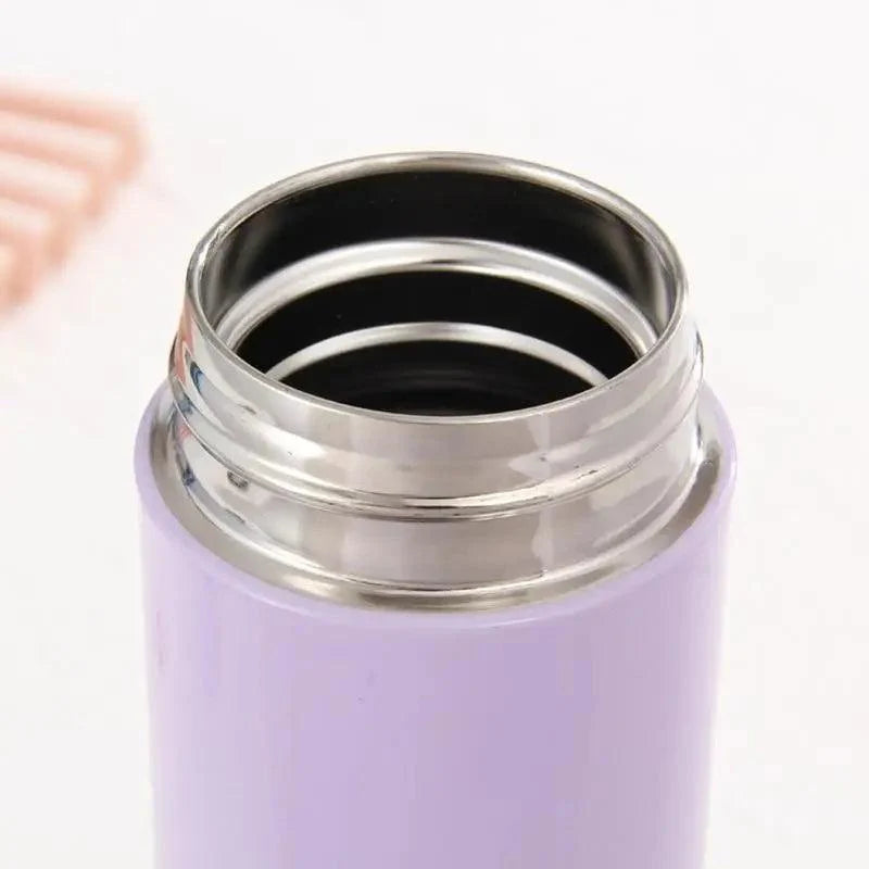 Stevvex 500ml smart thermos bottle lavender stainless steel with threaded neck on Tampa Home & Garden Store