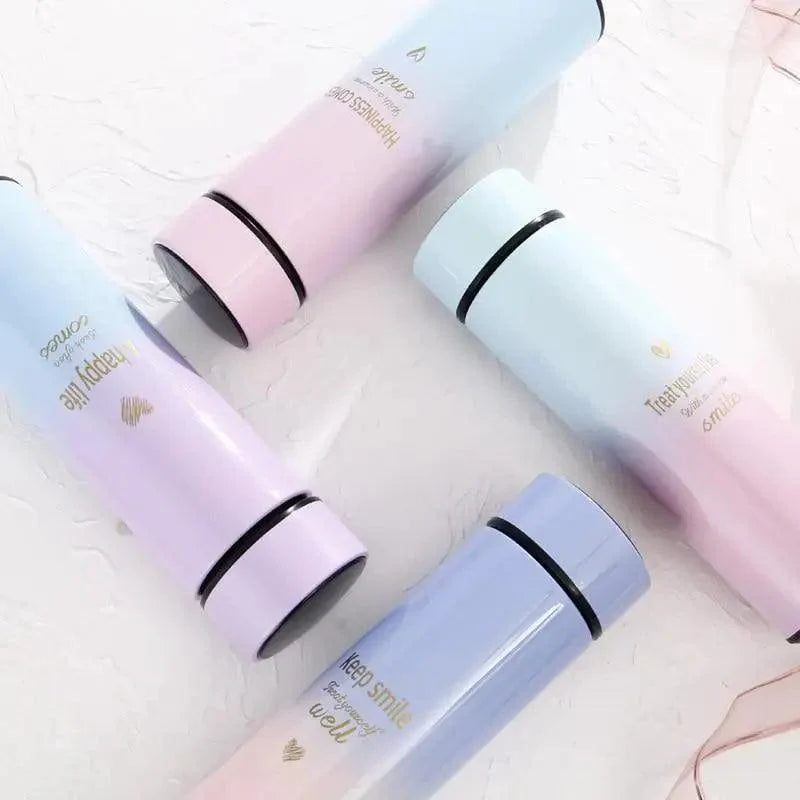 Five pastel 500ml Stevvex stainless steel thermos bottles on Tampa Home & Garden Store