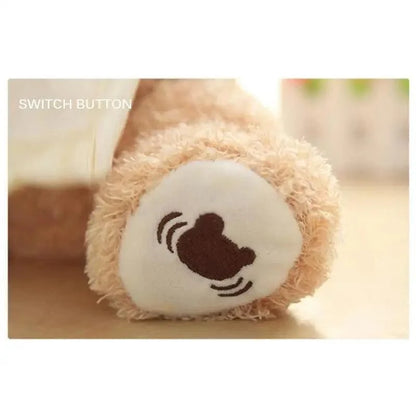 Bear plush toy 33cm beige with white paw pad Stevvex on Tampa Home & Garden Store