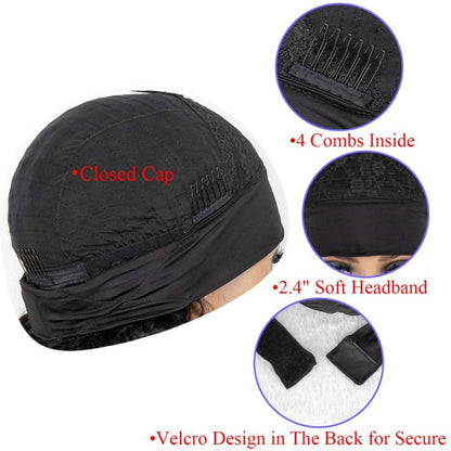 Stevvex long wavy headband wig for Black women with 2.4in soft headband, four combs, velcro back on Tampa Home & Garden Store