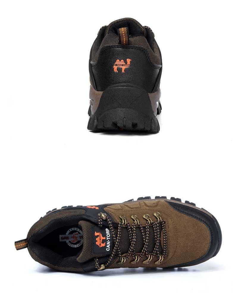 Stevvex men's hiking boots brown suede upper waterproof anti-slip outsole lace-up on Tampa Home & Garden Store