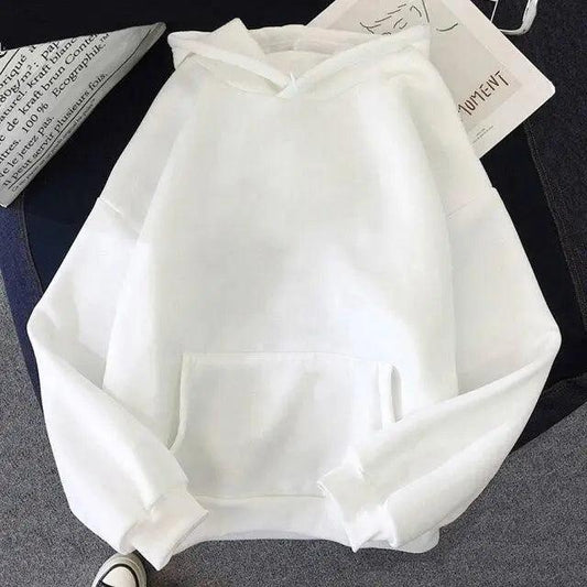 Stevvex white hoodie with front kangaroo pocket on Tampa Home & Garden Store