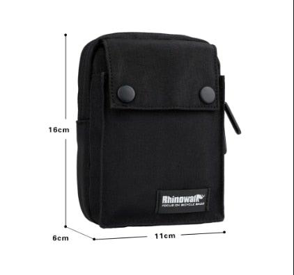 Stevvex waterproof handlebar frame bag, black compact 16x11x6 cm with flap and snap buttons on Tampa Home & Garden Store
