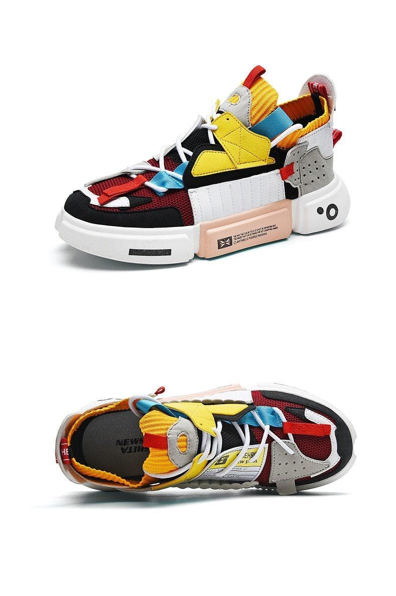 Stevvex athletic shoes ST85SH3544RFS with color-block mesh upper and chunky cushioned sole on Tampa Home & Garden Store