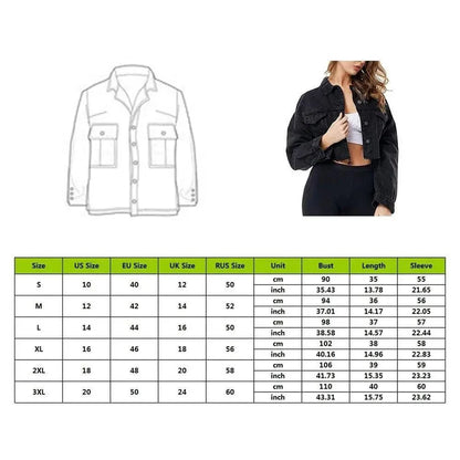 Stevvex ripped denim trucker jacket pair: schematic draft and black cropped puff-sleeve jacket on Tampa Home & Garden Store