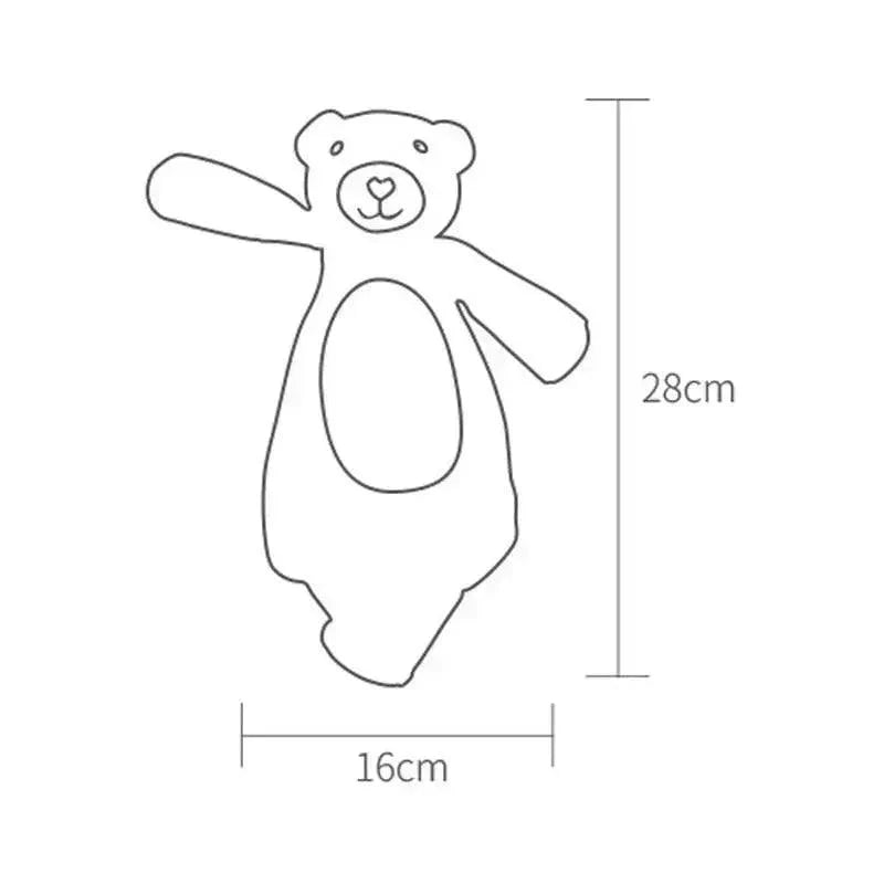 Stevvex plush stuffed teddy bear toy, 28cm tall, pacifier holder for infants on Tampa Home & Garden Store