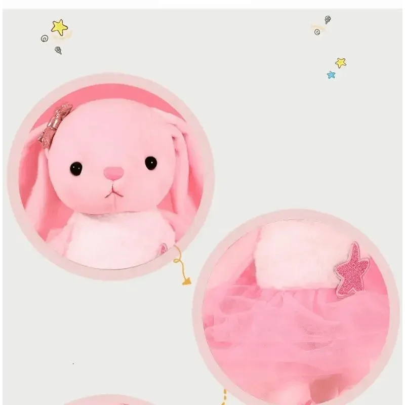 Pink bunny stuffed plush toy for babies by Stevvex with pacifier clip loop on Tampa Home & Garden Store