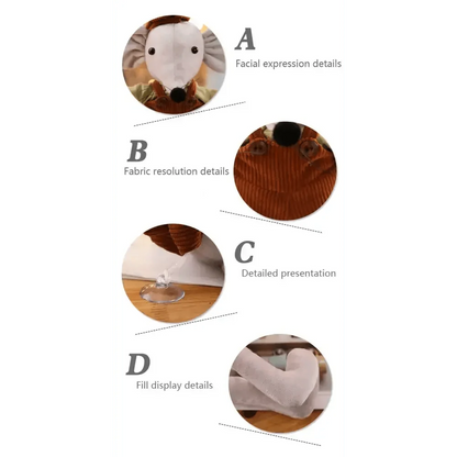 Stevvex soft baby rabbit plush toy, gray and brown stuffed animal for infants 0-12 months on Tampa Home & Garden Store