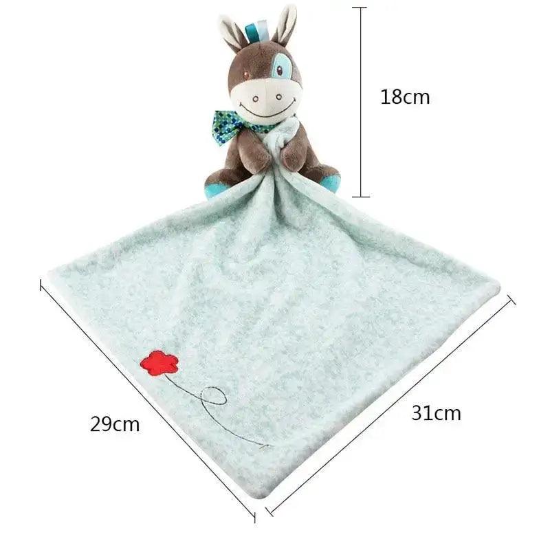 Stevvex rabbit plush toy with soft gray blanket for infants 18cm tall on Tampa Home & Garden Store