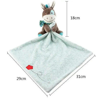 Stevvex rabbit plush toy with soft gray blanket for infants 18cm tall on Tampa Home & Garden Store