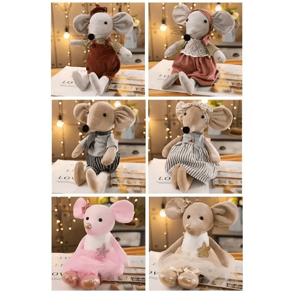 Stevvex six-piece rabbit plush toy set in pastel outfits for babies on Tampa Home & Garden Store