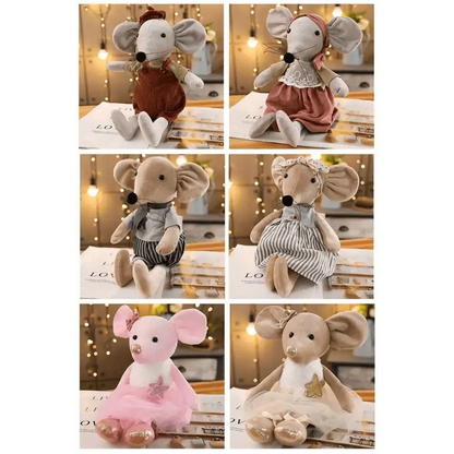 Stevvex six-piece rabbit plush toy set in pastel outfits for babies on Tampa Home & Garden Store