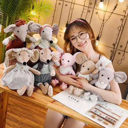 Stevvex stuffed rabbit plush toys, 8-piece pastel set in gray and pink for babies on Tampa Home & Garden Store