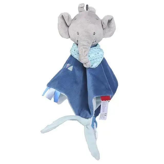 Stevvex elephant plush toy with blue cape security blanket for babies 0–12 months on Tampa Home & Garden Store