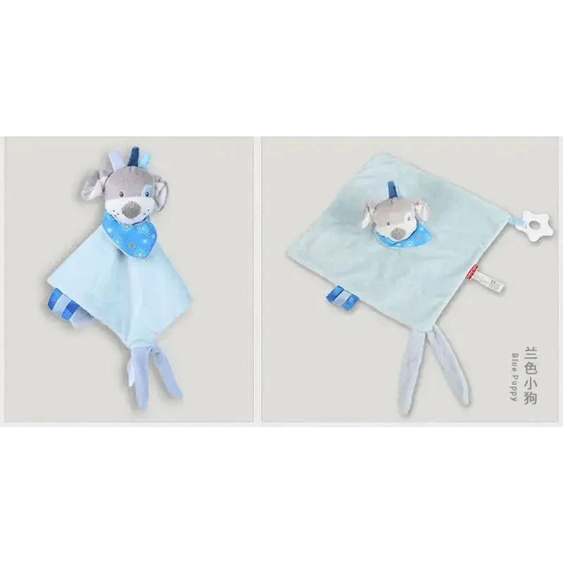 Stevvex blue puppy plush toy with matching security blanket, 2-piece baby soothing set on Tampa Home & Garden Store