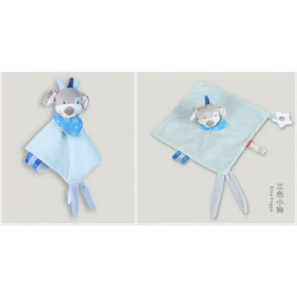 Stevvex blue puppy plush toy with matching security blanket, 2-piece baby soothing set on Tampa Home & Garden Store