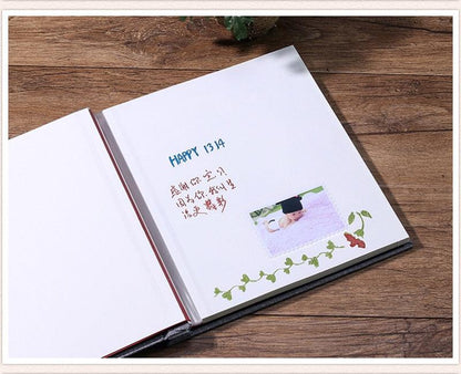 New Linen 16inch DIY photo album open to blank pages with vine border Stevvex on Tampa Home & Garden Store