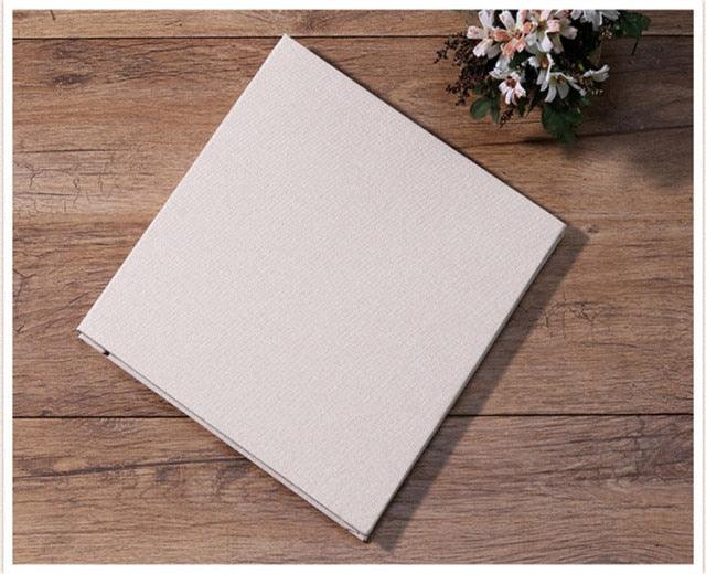 New Linen 16inch DIY Photo Album by Stevvex with beige linen cover refillable on Tampa Home & Garden Store