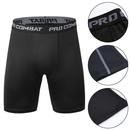 Stevvex men's black quick-dry compression shorts with elastic waistband for running on Tampa Home & Garden Store