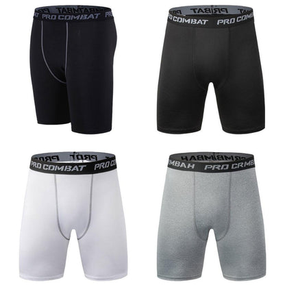 Men's quick-dry compression shorts four-pack by Stevvex for running with Pro Combat waistband on Tampa Home & Garden Store