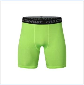Stevvex men's lime green quick-dry compression shorts with black waistband HM97SH574DGB on Tampa Home & Garden Store