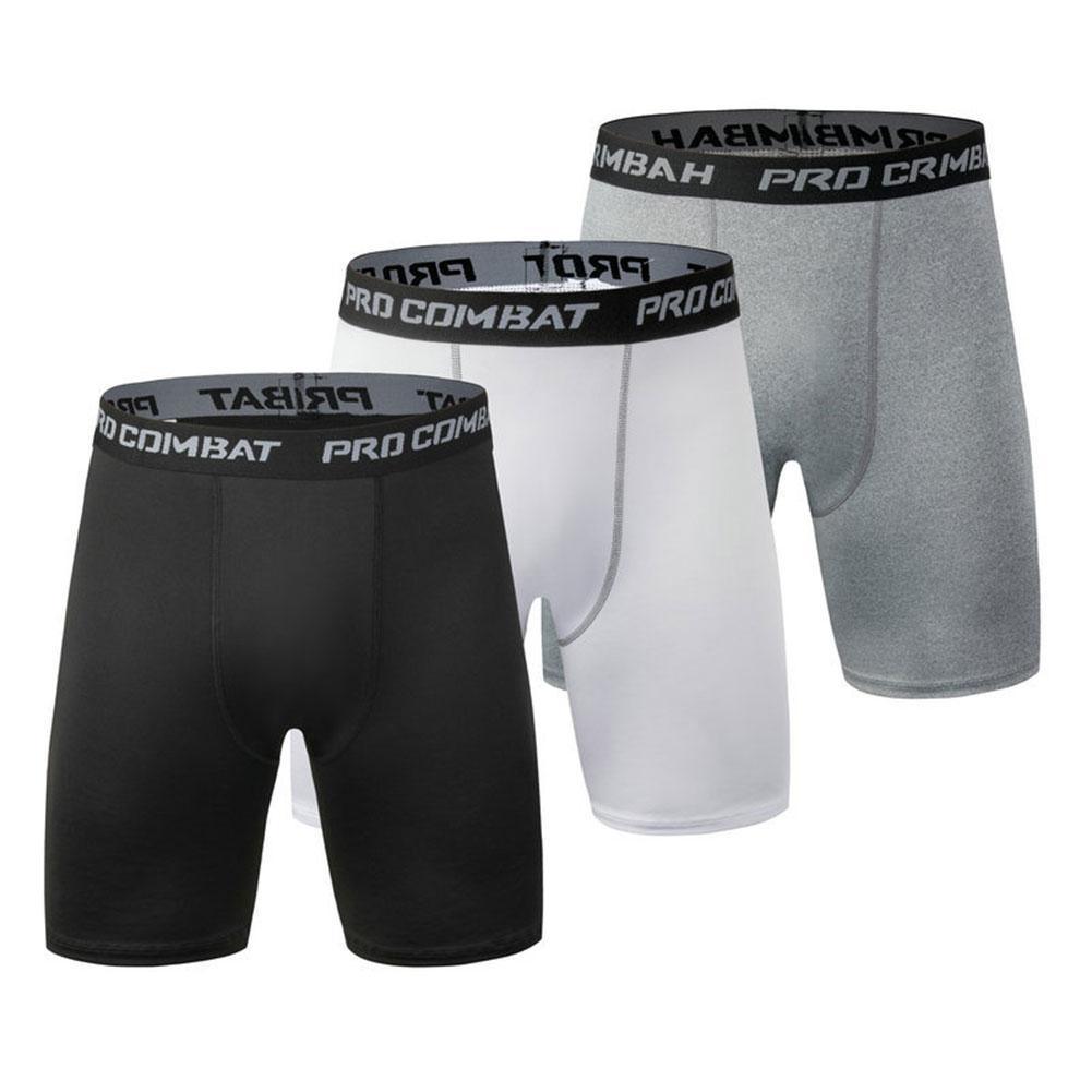 Men's quick-dry compression shorts four in black, white, gray with Pro Combat waistband on Tampa Home & Garden Store