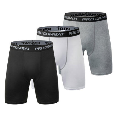 Men's quick-dry compression shorts four in black, white, gray with Pro Combat waistband on Tampa Home & Garden Store