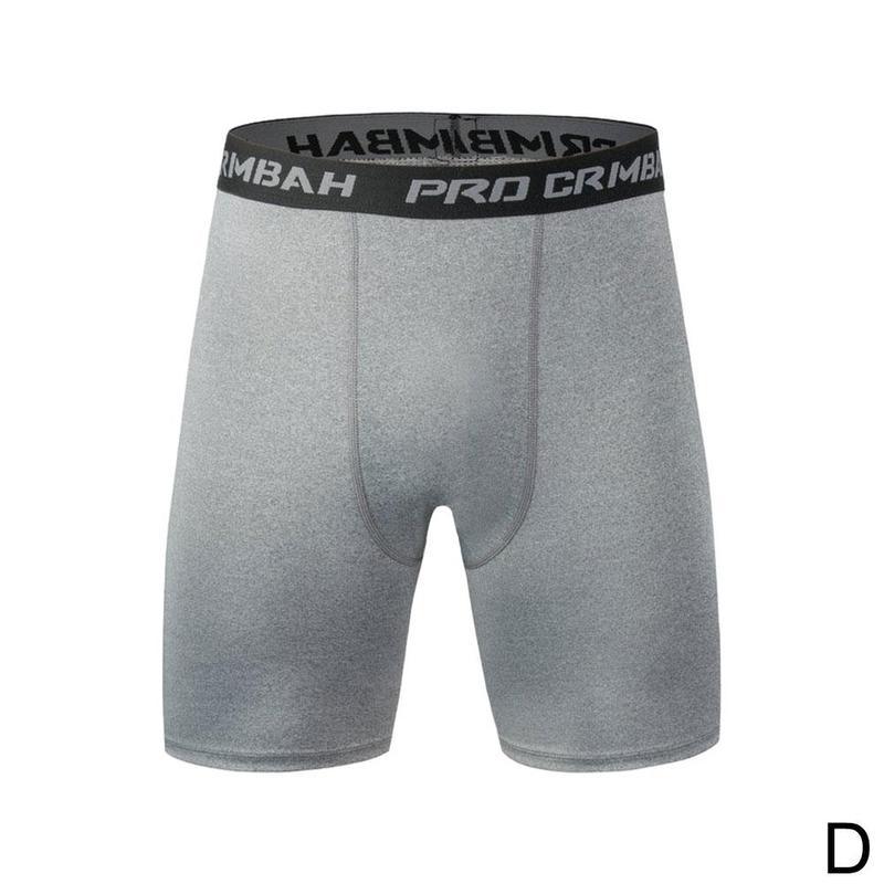 Stevvex men's gray quick-dry compression shorts with elastic waistband for running on Tampa Home & Garden Store