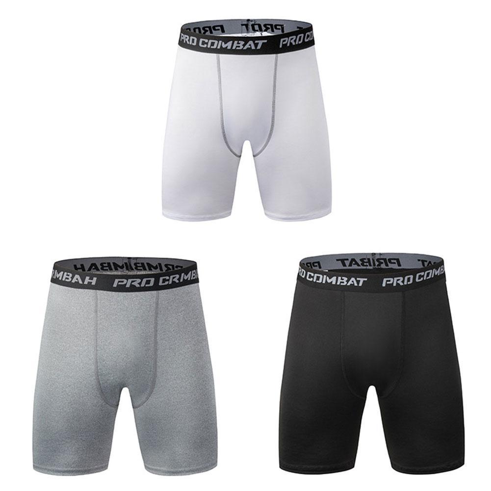Men's quick-dry compression shorts by Stevvex in white gray black with Pro Combat waistband on Tampa Home & Garden Store