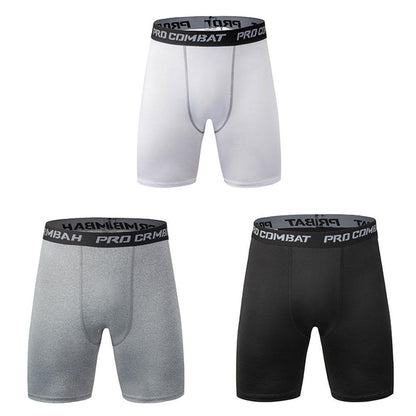 Men's quick-dry compression shorts by Stevvex in white gray black with Pro Combat waistband on Tampa Home & Garden Store