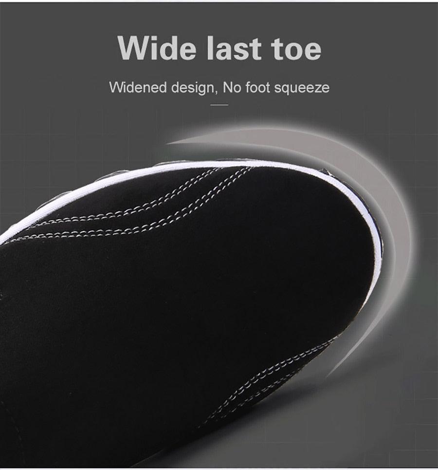 Men's black casual sport sneakers with white toe stitching on Tampa Home & Garden Store