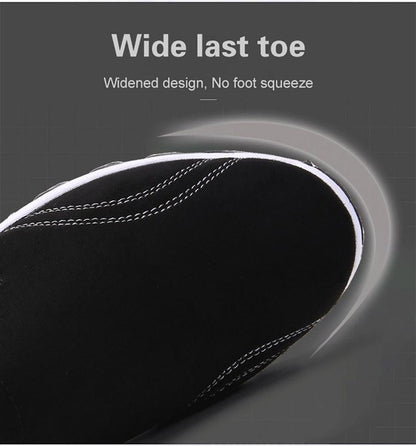 Men's black casual sport sneakers with white toe stitching on Tampa Home & Garden Store