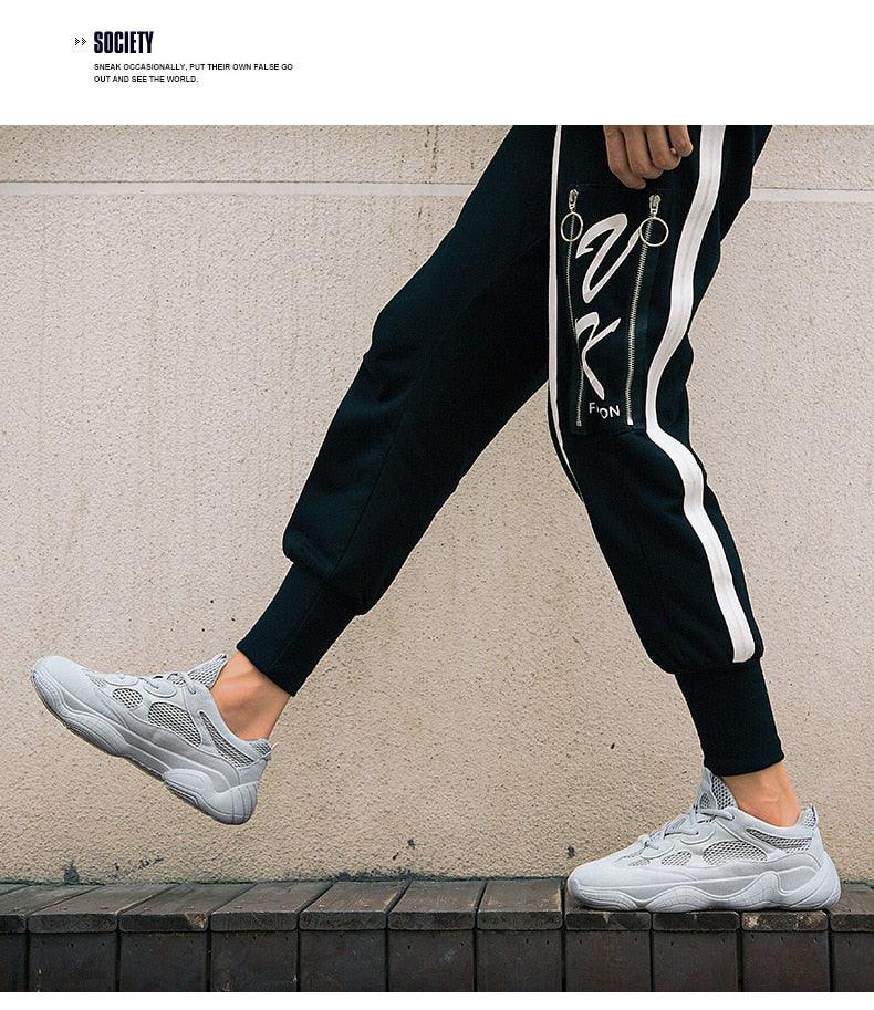 Mens breathable mesh sneakers 1 pair in light gray with a chunky sole for casual wear on Tampa Home & Garden Store