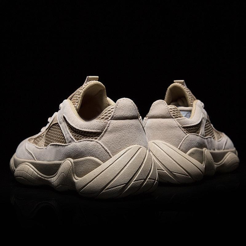 Sneakers Stevvex beige suede upper with breathable mesh on Tampa Home & Garden Store