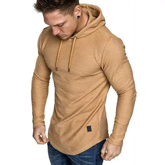 Mens Solid Color Hoodie Sweatshirt For Running