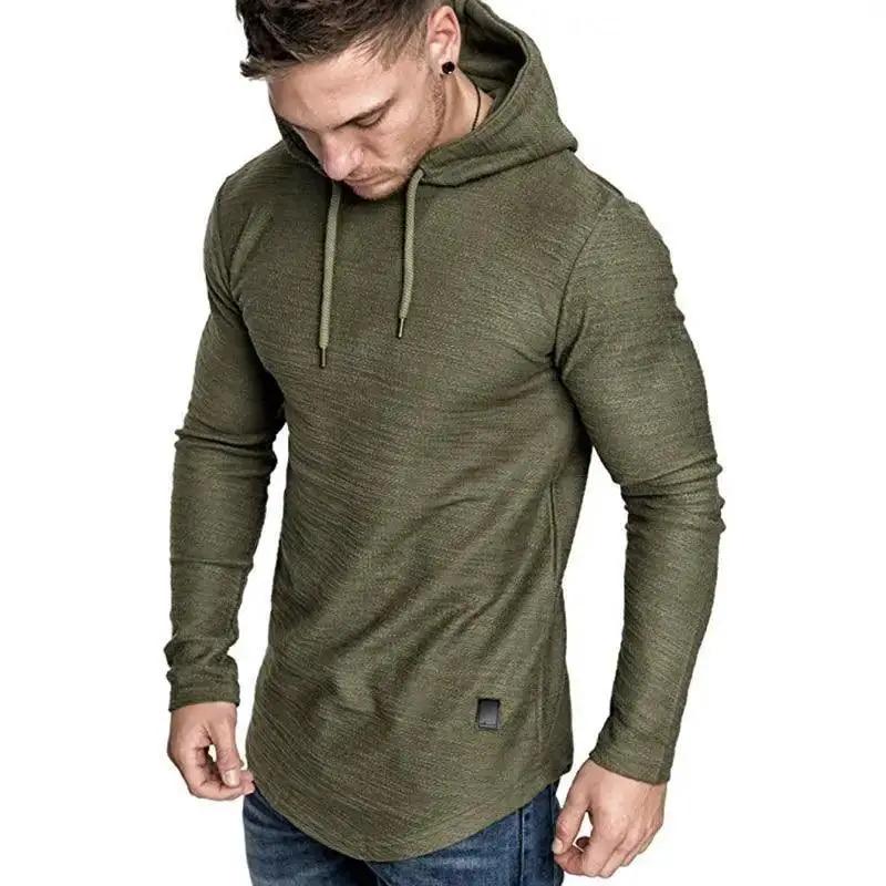 Mens Solid Color Hoodie Sweatshirt For Running