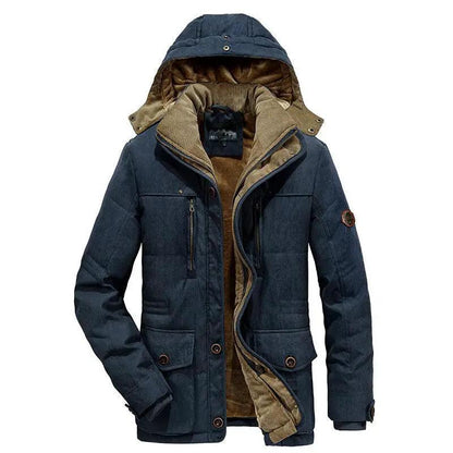 New Thick Warm Waterproof Hooded Jacket for Men