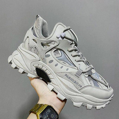 Mens sneakers Stevvex gray breathable sport shoes with thick sole casual running trainers on Tampa Home & Garden Store