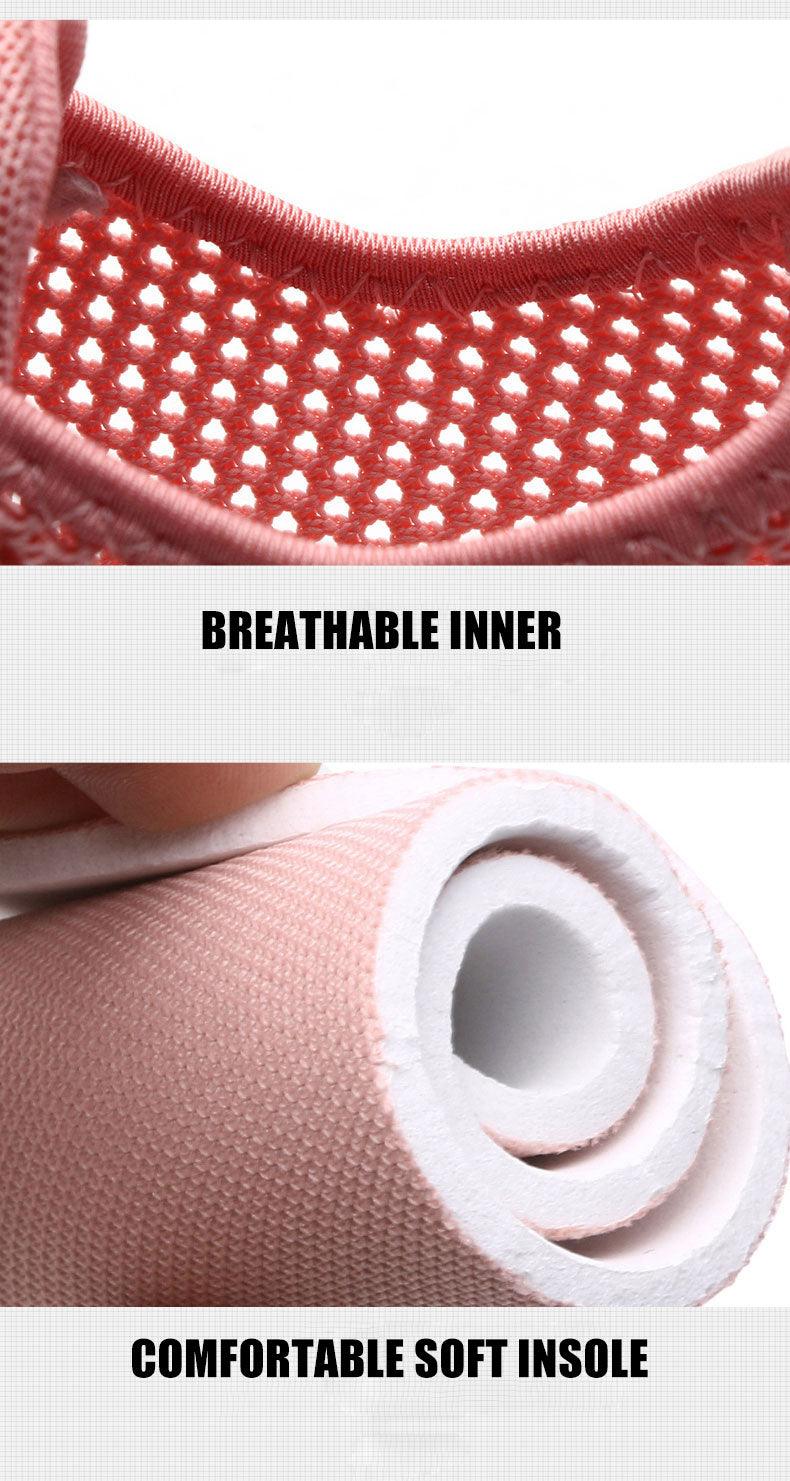 Stevvex pink mesh sneakers with breathable inner and soft insole on Tampa Home & Garden Store