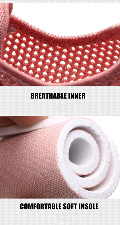 Stevvex pink mesh sneakers with breathable inner and soft insole on Tampa Home & Garden Store
