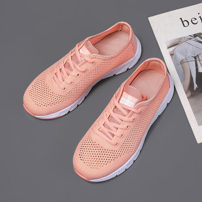 Stevvex women's mesh sneakers pink breathable pair with lightweight non-slip sole on Tampa Home & Garden Store