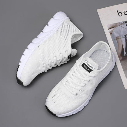 Stevvex white mesh sneakers ST85SH8466EUH breathable non-slip running shoes pair on Tampa Home & Garden Store