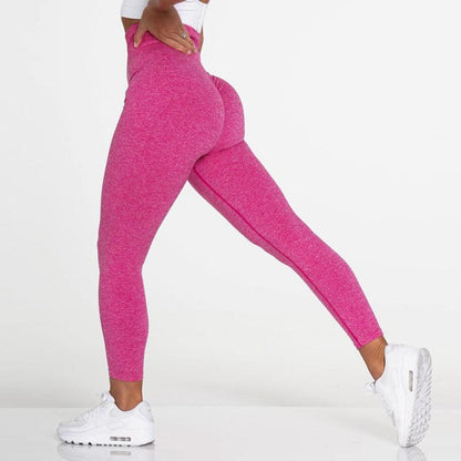 Stevvex pink seamless leggings for women, high-waist gym yoga pants on Tampa Home & Garden Store