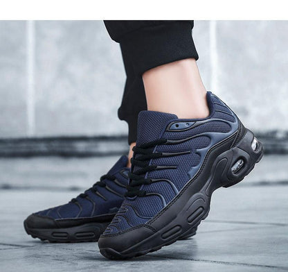Stevvex men's running sneakers ST85SH3720SKY navy mesh upper cushioned sole breathable shoes on Tampa Home & Garden Store