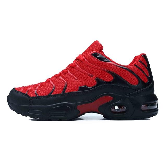 Sneakers Stevvex ST85SH3720SKY red and black athletic running shoes with cushioned sole on Tampa Home & Garden Store