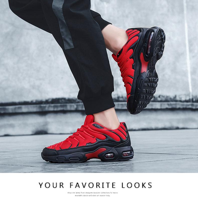 Stevvex ST85SH3720SKY sneakers red/black breathable mesh with cushioned sole on Tampa Home & Garden Store